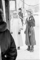Tøndeslagning,legepladsen,1980,vinter,Gl.Toftegård